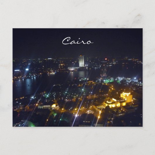cairo night uitzicht briefkaart (Voorkant)