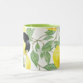 Caïro Parrot en Vers lemon Pet Bird Tweekleurige Koffiemok (Center)