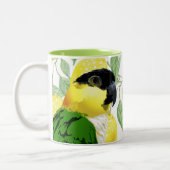 Caïro Parrot en Vers lemon Pet Bird Tweekleurige Koffiemok (Links)
