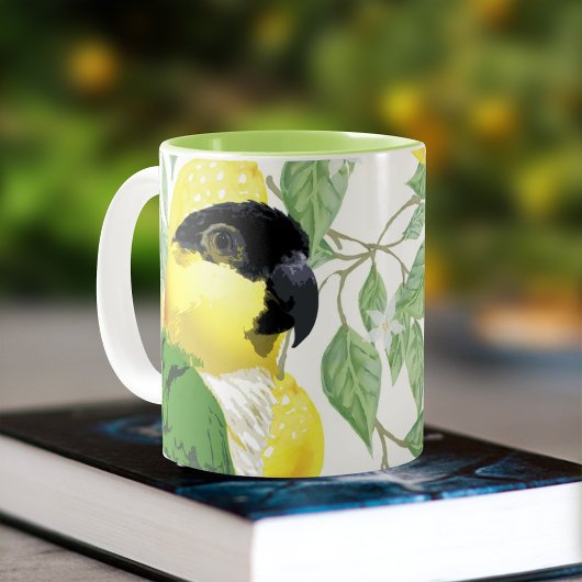 Caïro Parrot en Vers lemon Pet Bird Tweekleurige Koffiemok