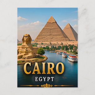 Cairo Piramides en Tijdloze Nijl Pracht Briefkaart