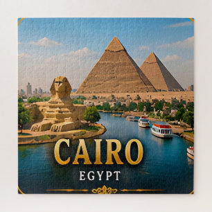 Cairo Piramides en Tijdloze Nijl Pracht Legpuzzel