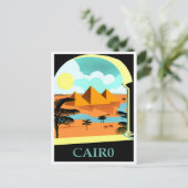 Cairo, poster van het Egyptische vintage-reisjaar Briefkaart (Staand voorkant)