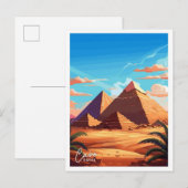 Caïro -  reisillustratie briefkaart (Voorkant / Achterkant)