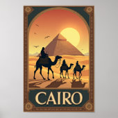 Caïro – Retro Travel Art Poster (Voorkant)