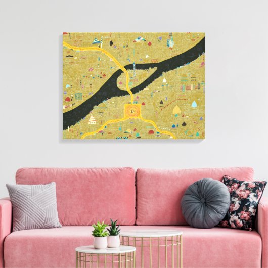 Caïro Revolutie - Canvas (Insitu (Woonkamer))