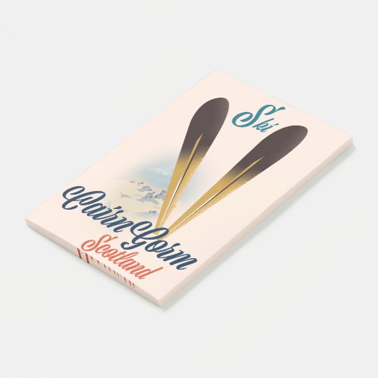 Caïro Scotland Ski poster Post-it® Notes (Schuin)