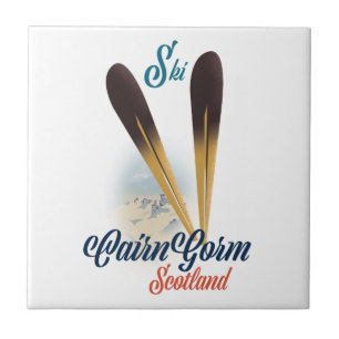 Caïro Scotland Ski poster Tegeltje