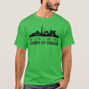 Cairo Skyline GPS coördinaten Egypte 1 T-shirt