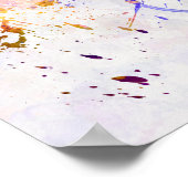 Caïro skyline tegen achtergrond waterverf poster (Hoek)