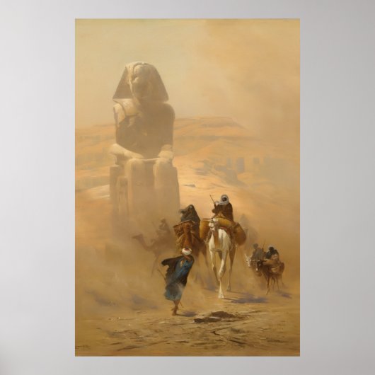Cairo Straatscène Max Rabes Fijne Kunst Canvas Poster (Voorkant)