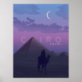 Cairo Sunset Travel Poster (Voorkant)