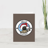 Caïro Terrier Coffee Lover kerstkaart Bedankkaart (Voorkant)