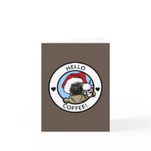 Caïro Terrier Coffee Lover kerstkaart
