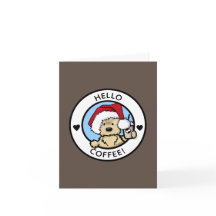 Caïro Terrier Coffee Lover kerstkaart