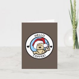 Caïro Terrier Coffee Lover kerstkaart Bedankkaart