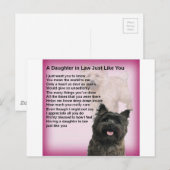 Caïro Terrier - Dochter in rechtengedicht Briefkaart (Voorkant / Achterkant)