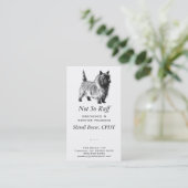 Caïro Terrier Dog Business Visitekaartje (Staand voorkant)