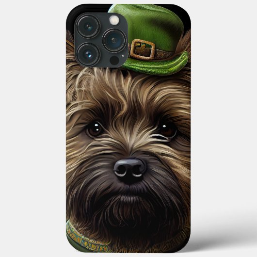 Caïro Terrier dog in St. Patrick's Day Dress Case-Mate iPhone Case (Achterkant)