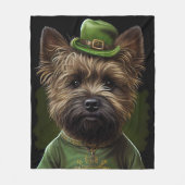 Caïro Terrier dog in St. Patrick's Day Dress Fleece Deken (Voorkant)