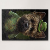 Caïro Terrier dog in St. Patrick's Day Dress Legpuzzel (Horizontaal)