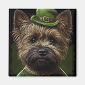 Caïro Terrier dog in St. Patrick's Day Dress Magneet (Voorkant)