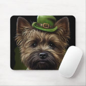Caïro Terrier dog in St. Patrick's Day Dress Muismat (Met muis)