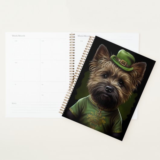 Caïro Terrier dog in St. Patrick's Day Dress Planner (Display)