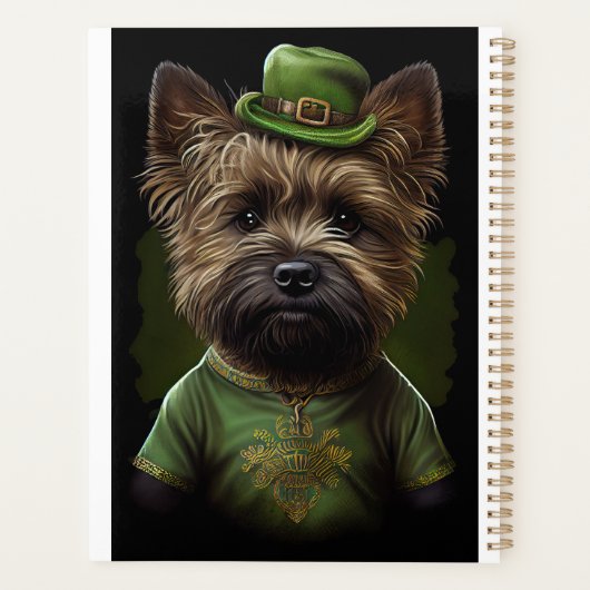 Caïro Terrier dog in St. Patrick's Day Dress Planner (Achterkant)