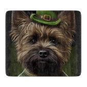 Caïro Terrier dog in St. Patrick's Day Dress Snijplank (Voorkant)