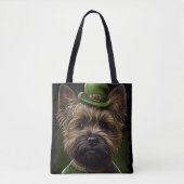 Caïro Terrier dog in St. Patrick's Day Dress Tote Bag (Voorkant)