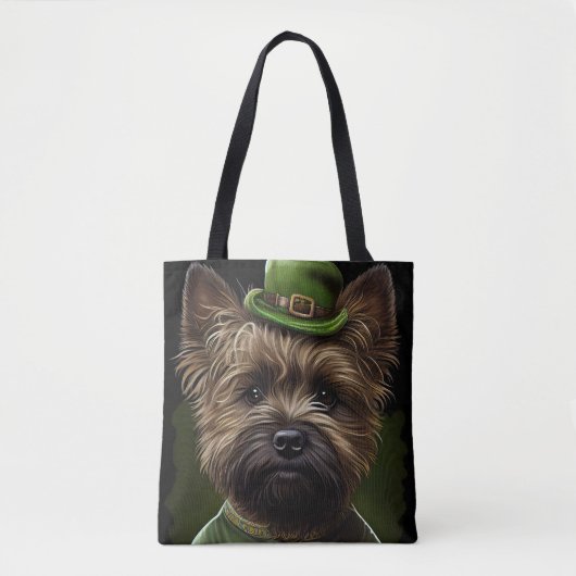 Caïro Terrier dog in St. Patrick's Day Dress Tote Bag (Voorkant)