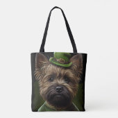 Caïro Terrier dog in St. Patrick's Day Dress Tote Bag (Achterkant)
