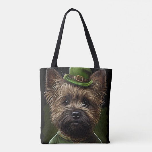 Caïro Terrier dog in St. Patrick's Day Dress Tote Bag (Achterkant)