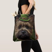 Caïro Terrier dog in St. Patrick's Day Dress Tote Bag (Dichtbij)