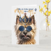 Caïro Terrier Dog King voor een dag grappige verja Kaart (Gele Bloem)