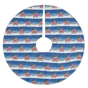 Caïro Terrier Dog rijdt met sneeuwkerst Kerstboom Rok