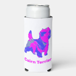 Caïro Terrier Dog Silhouette Hot Pink & Blue Seltzer Blikjeskoeler