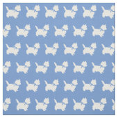 Caïro Terrier Dog Silhouette Pet Light Blue Stof (Swatch)