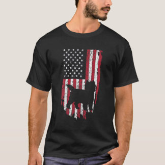 Caïro Terrier Dog Silhouette S., 4th of Juli Veren T-shirt