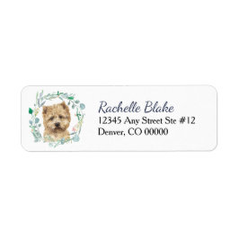 Caïro Terrier Dog WreatReturn Address Label