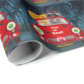 Caïro Terrier Driving Car Scary Halloween Cadeaupapier (Rol Hoek)