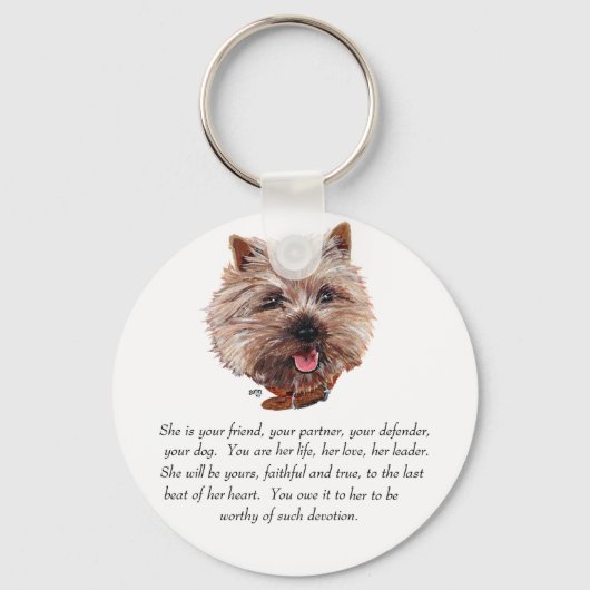 Caïro Terrier Keepomwille - VROUW Sleutelhanger (Voorkant)