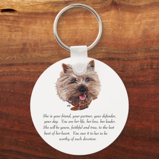 Caïro Terrier Keepomwille - VROUW Sleutelhanger (Voorkant)