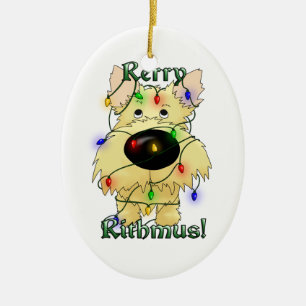 Caïro Terrier - kerstlampjes Keramisch Ornament