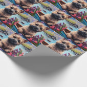 Caïro Terrier op een peddel: een Schilderachtig av Cadeaupapier (Hoek)