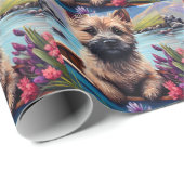 Caïro Terrier op een peddel: een Schilderachtig av Cadeaupapier (Rol Hoek)