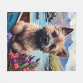 Caïro Terrier op een peddel: een Schilderachtig av Fleece Deken (Voorkant (Horizontaal))