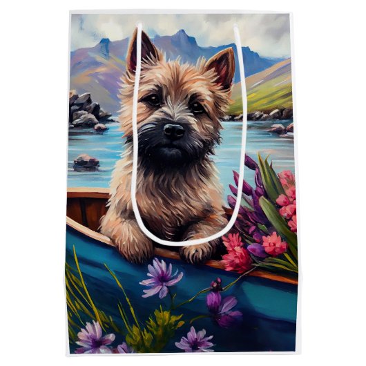 Caïro Terrier op een peddel: een Schilderachtig av Medium Cadeauzakje (Achterkant)