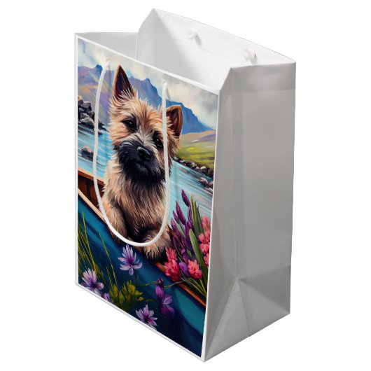 Caïro Terrier op een peddel: een Schilderachtig av Medium Cadeauzakje (Achterkant Gekanteld)